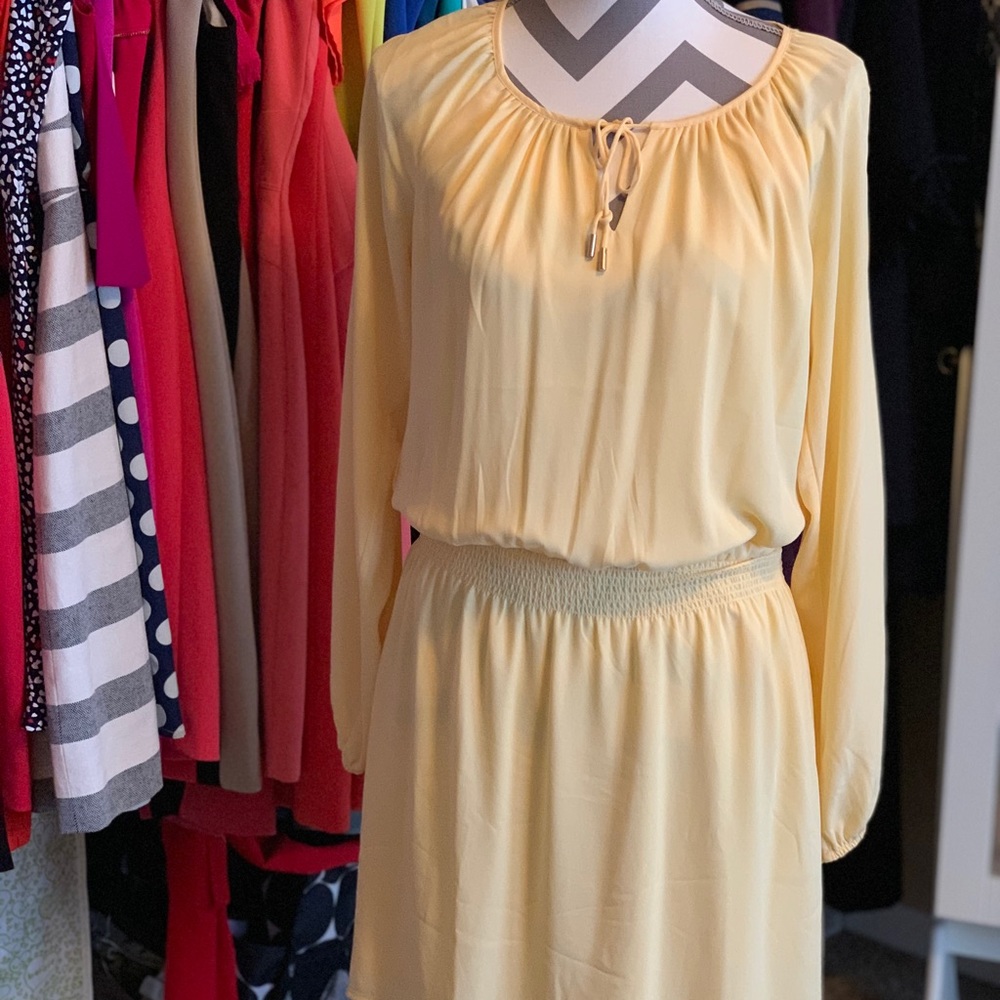 White House Black Market Yellow Dress
